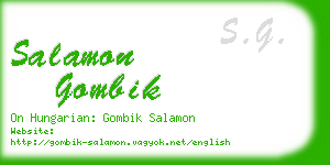 salamon gombik business card